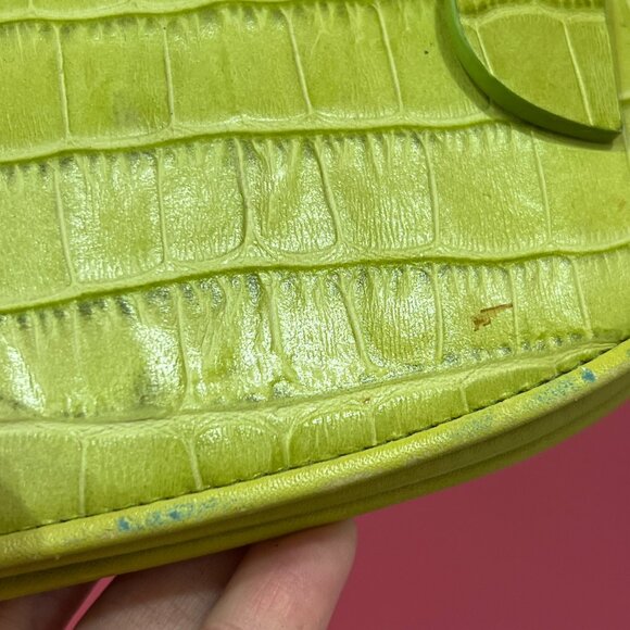 Karen Callan Green Alligator Crocodile Skin Turtle Clutch - Picture 8 of 8